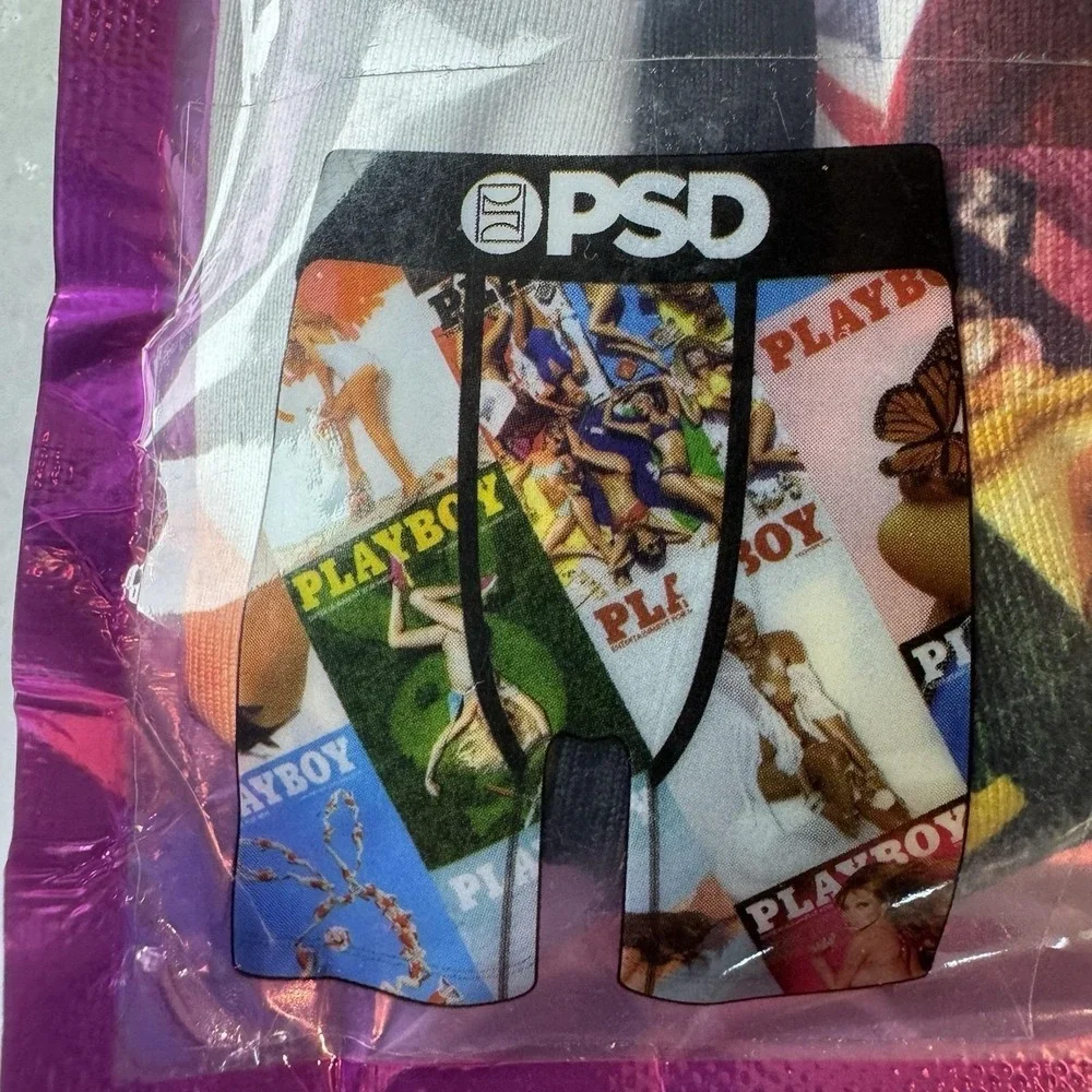 PSD x Playboy Men's Boxer Briefs Size Large PB Summer Print NWT MSRP $28 RARE